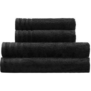 Kleine Wolke Handtuch Set Royal, Handtücher + Duschtücher, Frottier (Set, 4-St), Uni Farben, mit Bordüre, weich, auch als zweifarbiges Set erhältlich