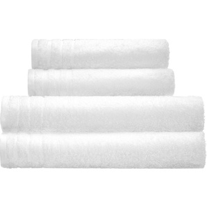 Kleine Wolke Handtuch Set Royal, Handtücher + Duschtücher, Frottier (Set, 4-St), Uni Farben, mit Bordüre, weich, auch als zweifarbiges Set erhältlich