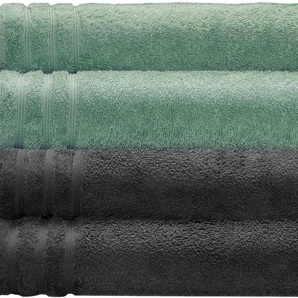 Kleine Wolke Handtuch Set Royal, Handtücher + Duschtücher, Frottier (Set, 4-St), Uni Farben, mit Bordüre, weich, auch als zweifarbiges Set erhältlich