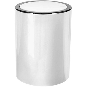 Kleine Wolke Kosmetikeimer Clap, Weiß, Kunststoff, 5 L, 24.5 cm, Badaccessoires, Waschplatzzubehör, Kosmetik- & Abfalleimer