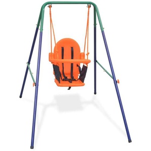 Kleinkinder-Schaukelset mit Sicherheitsgeschirr Orange Vidaxl 114243