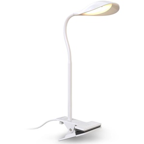 Klemmleuchte B.K.LICHT Lampen weiß Klemmleuchten Schreibtischleuchte, flexibel, schwenkbar, warmweiß, Leselampe,