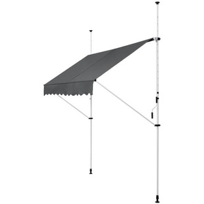 Klemmmarkise Kuwait 250 x 120 cm in grau
