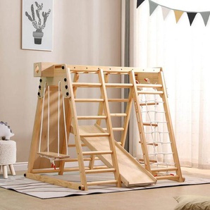 Klettergerüst Indoor lio inkl. Rutsche, Schaukel und Kletterwand Komfortbett Polsterbett Boxspringbett Federkernbett - Home Deluxe
