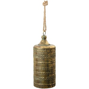 Clayre & Eef Alte Türklingel Ø 13x31 cm Kupferfarbig Metall Rund Gartenklingel