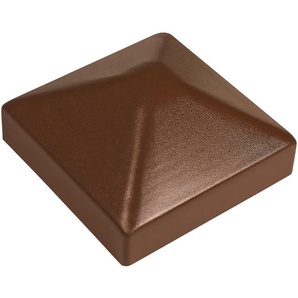 KM ZAUN Abdeckkappe Abschlusskappen für Zaunpfosten, 7x7 cm braun KM Meeth Zaun