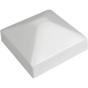 KM ZAUN Abdeckkappe Abschlusskappen für Zaunpfosten, 7x7 cm weiß KM Meeth Zaun