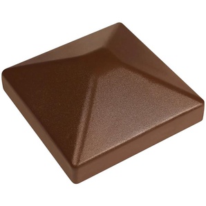 KM ZAUN Abdeckkappe Abschlusskappen für Zaunpfosten, 9x9 cm braun KM Meeth Zaun
