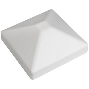 KM ZAUN Abdeckkappe Abschlusskappen für Zaunpfosten, 9x9 cm weiß KM Meeth Zaun