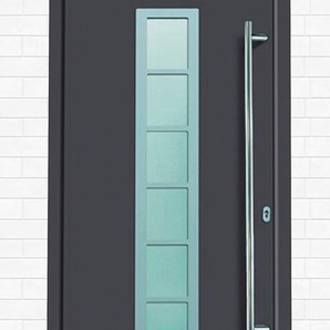 KM ZAUN Haustür A04 Türen Gr. 98 cm, Türanschlag DIN rechts, grau (anthrazit) Haustüren