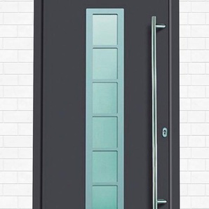 KM ZAUN Haustür A04 Türen Gr. 98 cm, Türanschlag DIN rechts, grau (anthrazit) Haustüren