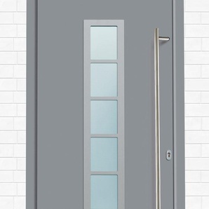 KM ZAUN Haustür A04 Türen Gr. 98 cm, Türanschlag DIN rechts, grau Haustüren
