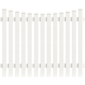 KM ZAUN Staketenzaun Meran Z37 Zaunelemente LxH: 148x180 cm Gr. H/L: 180 cm x 1,48 m H/L: 180 cm, weiß Zaunelemente
