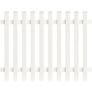 KM ZAUN Staketenzaun Triest Z74 Zaunelemente LxH: 155,4x180 cm Gr. H/L: 180 cm x 1,55 m H/L: 180 cm, weiß Zaunelemente