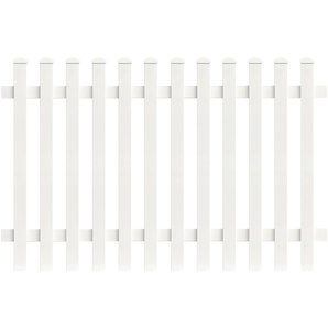 KM ZAUN Staketenzaun Triest Z74 Zaunelemente LxH: 185x150 cm Gr. H/L: 150 cm x 1,85 m H/L: 150 cm, weiß Zaunelemente