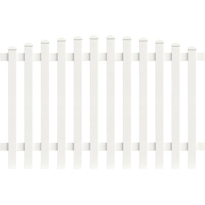 KM ZAUN Staketenzaun Triest Z74 Zaunelemente LxH: 185x180 cm Gr. H/L: 180 cm x 1,85 m H/L: 180 cm, weiß Zaunelemente
