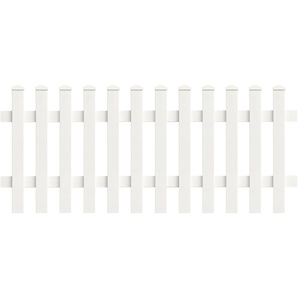 KM ZAUN Staketenzaun Triest Z74 Zaunelemente LxH: 185x80 cm Gr. H/L: 80 cm x 1,85 m H/L: 80 cm, weiß Zaunelemente
