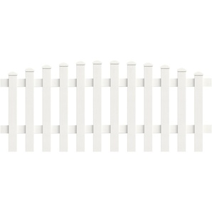 KM ZAUN Staketenzaun Triest Z74 Zaunelemente LxH: 185x80 cm Gr. H/L: 80 cm x 1,85 m H/L: 80 cm, weiß Zaunelemente