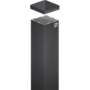 KM ZAUN Zaunpfosten BxTxH: 7x7x160 cm grau (anthrazit) Zaunpfosten