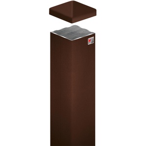 KM ZAUN Zaunpfosten BxTxH: 7x7x190 cm braun Zaunpfosten