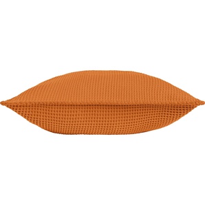 Kissenbezug KNEER La Diva Piqué Kissenbezüge Gr. B/L: 50 cm x 50 cm, 1 St., Baumwolle, orange Kissenbezüge uni aus Waffelpiqué