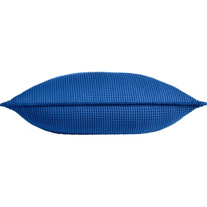 Kissenbezug KNEER La Diva Piqué Kissenbezüge Gr. B/L: 50 cm x 50 cm, 1 St., Waffelpiqué, blau (kobalt) Kissenbezüge uni aus Waffelpiqué