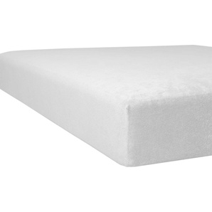 Massageliegenbezug KNEER Flausch-Frottee Bettlaken Gr. B/L: 75-85 cm x 190-200 cm (1 St.), Frottee, 8 cm, weiß Bettlaken Betttücher Laken mit Nasenschlitz