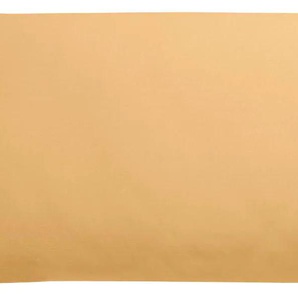 Seitenschläferkissenbezug KNEER Edel-Zwirn-Jersey Kissenbezüge Gr. B/L: 140 cm x 40 cm, 1 St., Baumwolle, gelb (mango) Kopfkissenbezüge für Seitenschläferkissen
