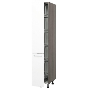 KOCHSTATION Apothekerschrank KS-Trea SVAV30-195 inklusive 5 verstellbarer Drahtkörbe, Höhe 195 cm, Breite 30 cm