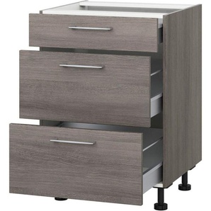 KOCHSTATION Auszugsunterschrank KS-Trea U2AS50 mit drei Auszügen, Breite 50 cm, Höhe 75 cm