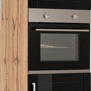 KOCHSTATION Backofen/Kühlumbauschrank KS-Tinnum 60 cm breit, 200 cm hoch, Metallgriffe, MDF Fronten, Nischenmaß 88 cm
