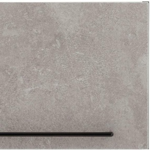KOCHSTATION Klapphängeschrank KS-Tulsa 50 cm breit, mit 1 Klappe, schwarzer Metallgriff, MDF Front