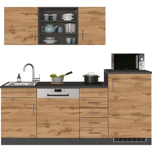 KOCHSTATION Küche KS-Mali, Breite 210 cm, mit E-Geräten