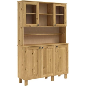 KOCHSTATION Küchenbuffet KS-Osby (1-St) Kiefer massiv, Breite 120 cm, 5 Türen