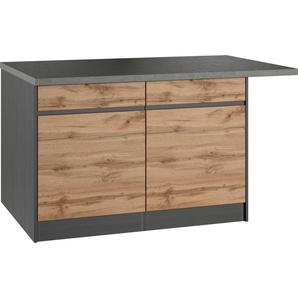 KOCHSTATION Kücheninsel KS-Riesa, Breite 153 cm, Tiefe 100 cm, MDF-Fronten