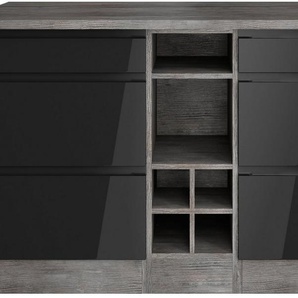 HELD MÖBEL Kücheninsel Virginia, Breite 153 cm, MDF-Fronten, Flaschenregal