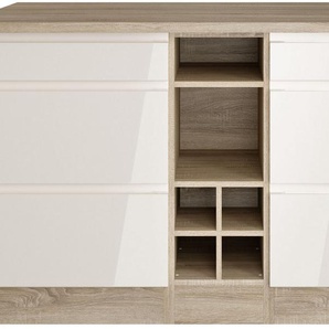 HELD MÖBEL Kücheninsel Virginia, Breite 153 cm, MDF-Fronten, Flaschenregal