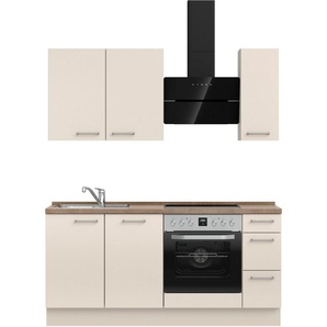 nobilia® Küchenzeile Laser II, vormontiert, Ausrichtung wählbar, Breite 180 cm, wahlw. mit E-Geräten