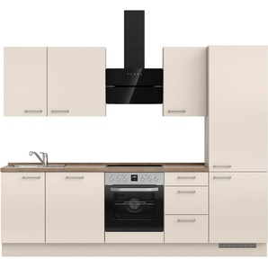 nobilia® Küchenzeile Laser II, vormontiert, Ausrichtung wählbar, Breite 270 cm, wahlw. mit E-Geräten