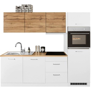 KOCHSTATION Küchenzeile KS-Kehl, mit E-Geräten, Breite 240 cm, inkl. Kühlschrank und Geschirrspüler