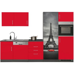 KOCHSTATION Küchenzeile KS-Paris, ohne E-Geräte, Breite 290 cm