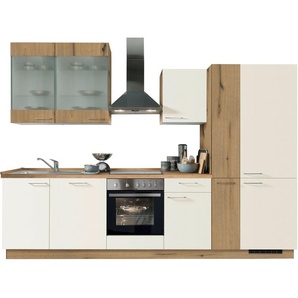 Kochstation Küchenzeile Trea, vormontiert, mit Vollauszug und Soft-Close-Funktion, Breite 310 cm