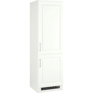 KOCHSTATION Kühlumbauschrank KS-Stockholm 60 cm breit, hochwertige MDF-Fronten mit Fräsung