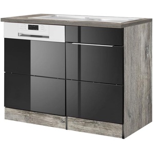 KOCHSTATION Spülenschrank KS-Brindisi 110 cm breit, inkl. Möbeltür für Geschirrspüler sowie Einbauspüle