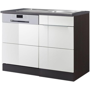 KOCHSTATION Spülenschrank KS-Brindisi 110 cm breit, inkl. Möbeltür für Geschirrspüler sowie Einbauspüle