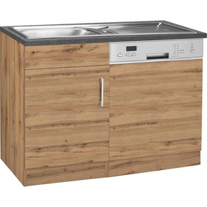 KOCHSTATION Spülenschrank KS-Colmar 110 cm, Front und Sockelblende für teilintegrierten Geschirrspüler