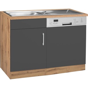 KOCHSTATION Spülenschrank KS-Colmar 110 cm, Front und Sockelblende für teilintegrierten Geschirrspüler