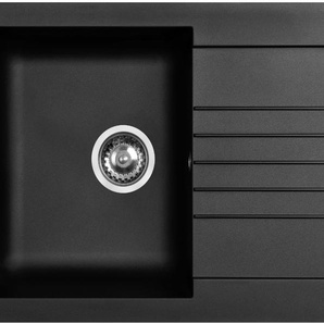 KOCHSTATION Spülenschrank KS-Lagos Breite 120 cm, wahlweise mit Spülbecken in edelstahl oder schwarz