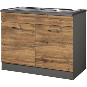KOCHSTATION Spülenschrank KS-Trier Breite 100 cm, inklusive Einbauspüle