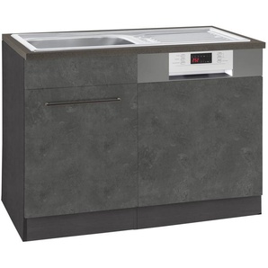 KOCHSTATION Spülenschrank KS-Tulsa 110 cm breit, inkl. Tür/Sockel für Einbaugeschirrspüler, Metallgriff